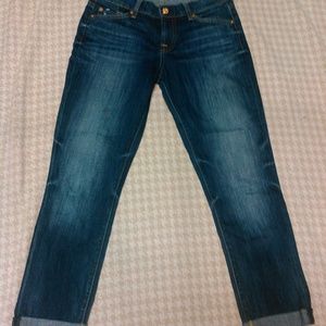 7 for all mankind, "the skinny" crop & roll